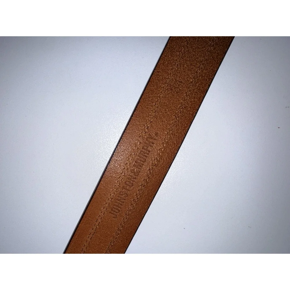 Johnston & Murphy 1850 Grain Suede‎ Overlay Belt Size 34 Brown USA Preppy Casual